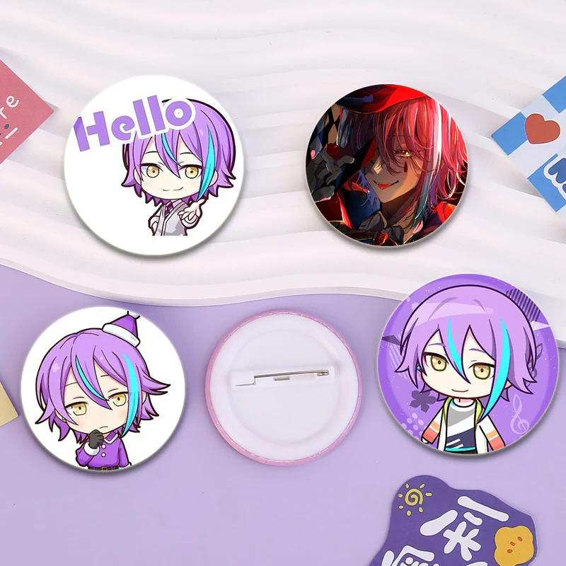 شارة كارتون كاميشيرو روي ، دبابيس إبداعية مستديرة تصنعها بنفسك لحقيبة الظهر ، دبابيس أزرار أنيمي ، إكسسوارات مجوهرات ، هدايا ، 58 ks