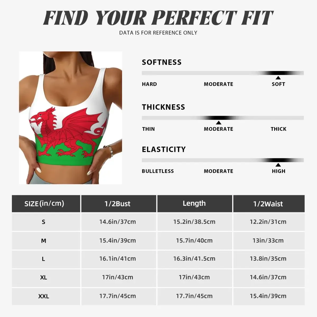 여성 섹시 스포츠 조끼 웨일즈 플래그 여성 streetwear 스포츠 란제리 티 크롭 탑