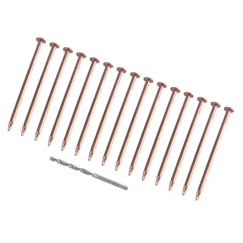 15Pcs Purely Copper Nails Stump Removal Spikes Replacement Hardware Nails 