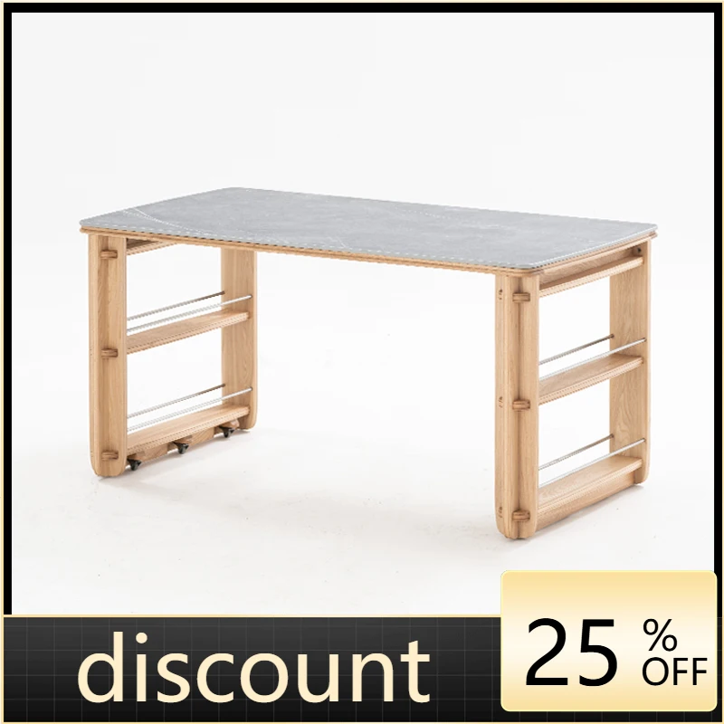 LMM movable solid wood slate retro used workbench niche