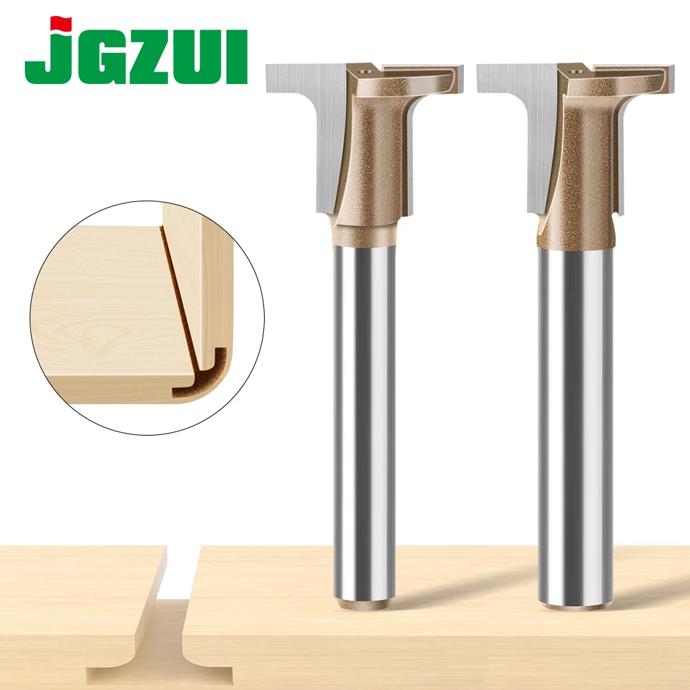 

6 1/4" Shank Carbon Crystal Plate Arc Bending Router Bit T Half Round Flat Corner Bending Cutter Trimming Machine Milling Cutter