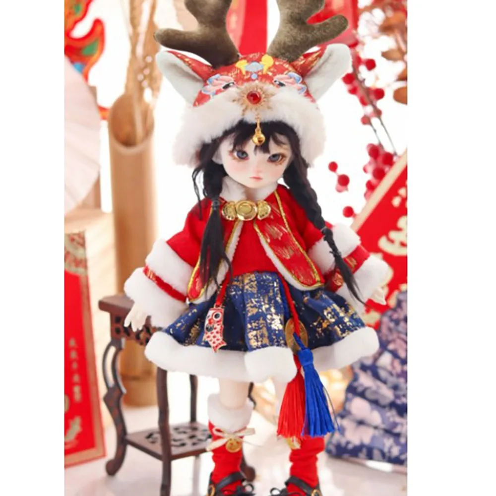 

New Lolita 1/6 BJD Doll Outfit Set Retro Cute Princess Dress Pretty Chinese-style Girl Toy Gift (No Dolls or Shoes)