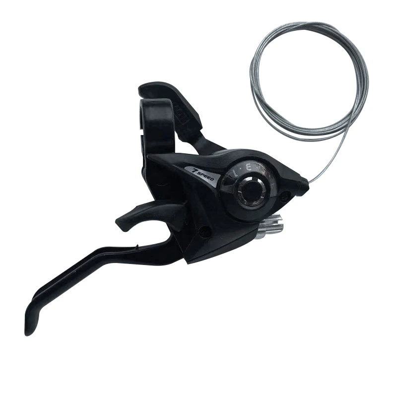 1 Paar ST-EF51 Schalthebel/Bremshebel 3 x 7/8 Geschwindigkeit oder Set schwarze V-Bremse für Shimano Mountainbike Schalthebel Fahrradlenker – Detail 3