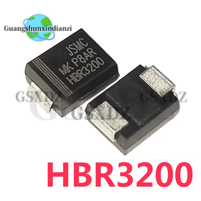 10pcs SMD Schottky Diodze HBR3100 3A100V HBR3200 3A200V DO-214AA SMB MOS Transistor