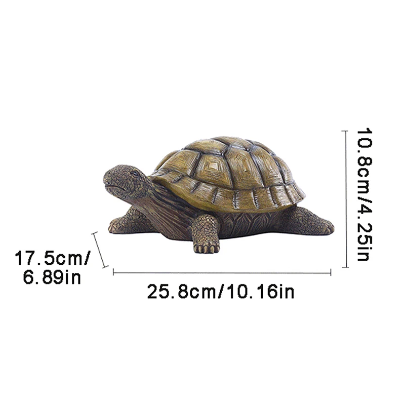 Cute Decorative Turtle Resin Statue Outdoor Garden Pond Fish Tank Bonsai Animal Sculpture For Home Garden Decor Ornament