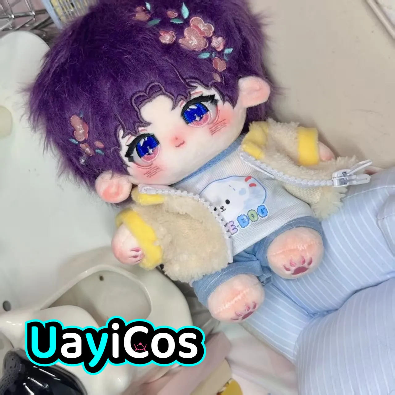 En stock 20 cm amour et espace profond Rafayel peluche poupée avec squelette oreiller ornement Anime Figure jeu jouet enfants cadeau Ca