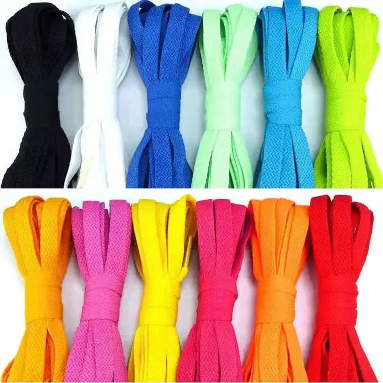 

Polyester single flat shoelaces 0.9cm wide casual shoes with sports canvas shoes with shoes.