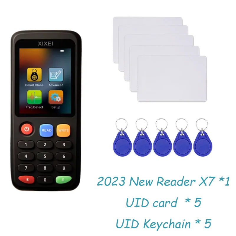 Nieuwe Rfid Smart Card Reader X7 125 khz Badge Copier 13.56 mhz Nfc Decoder Duplicator Ic Id Chip Tag Kloon Ntag213 215 Sleutel Schrijver