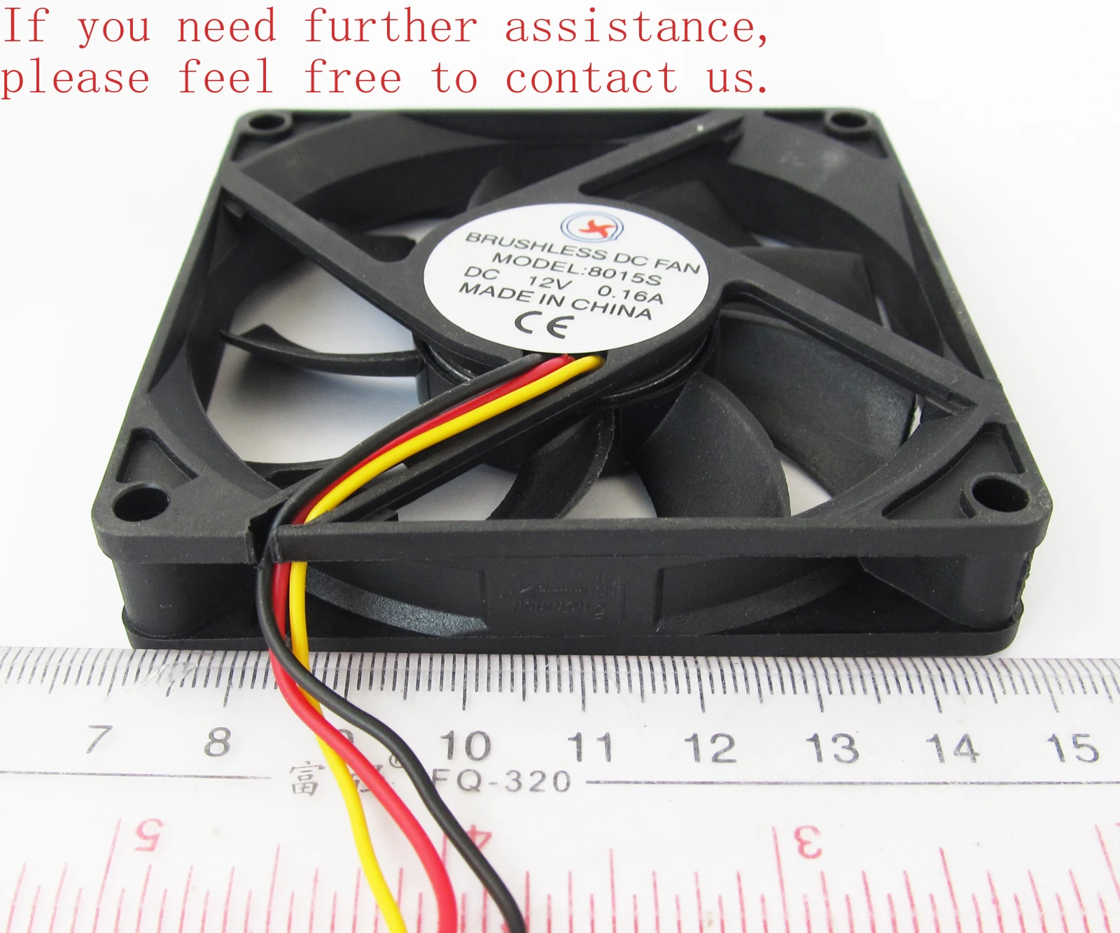 

For 4 Pack Brushless DC Cooling Fan 80x80x15mm 8015 9 Blade 12V 0.16A 3 Pin Connector -