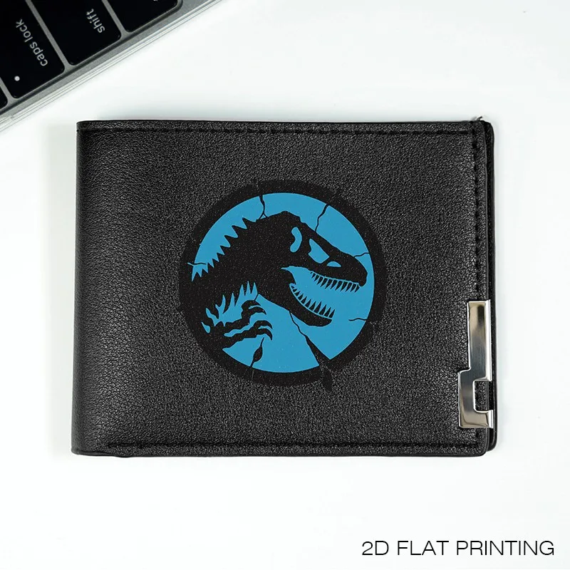 DINOSAUR LOGO MEN'S SLIM WALLET PU LEATHER LIGHTWEIGHT DURABLE BUSINESS FASHION DESIGN FOR DAILY USE MODERN MINIMALIST STYLE
