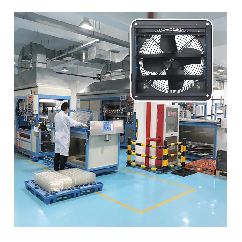 Industrial Blinds Exhaust Fan Fresh Air and Removes Odors Metal Blades Are Anti-corrosive and Rust-proof