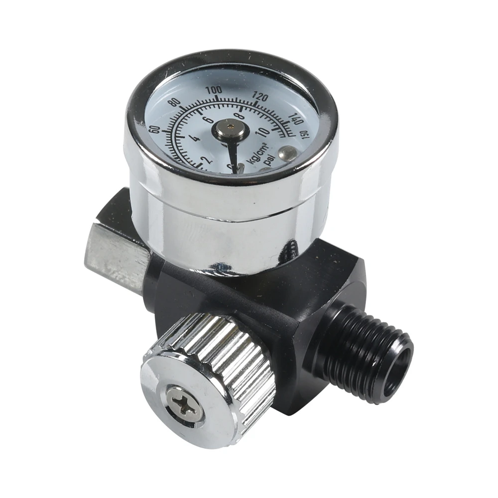 ​Air Adjusting Regulator Valve with Pressure Gauge for Spray Guns and Air Tools (1/4” NPS) (Analog Pressure Gauge)