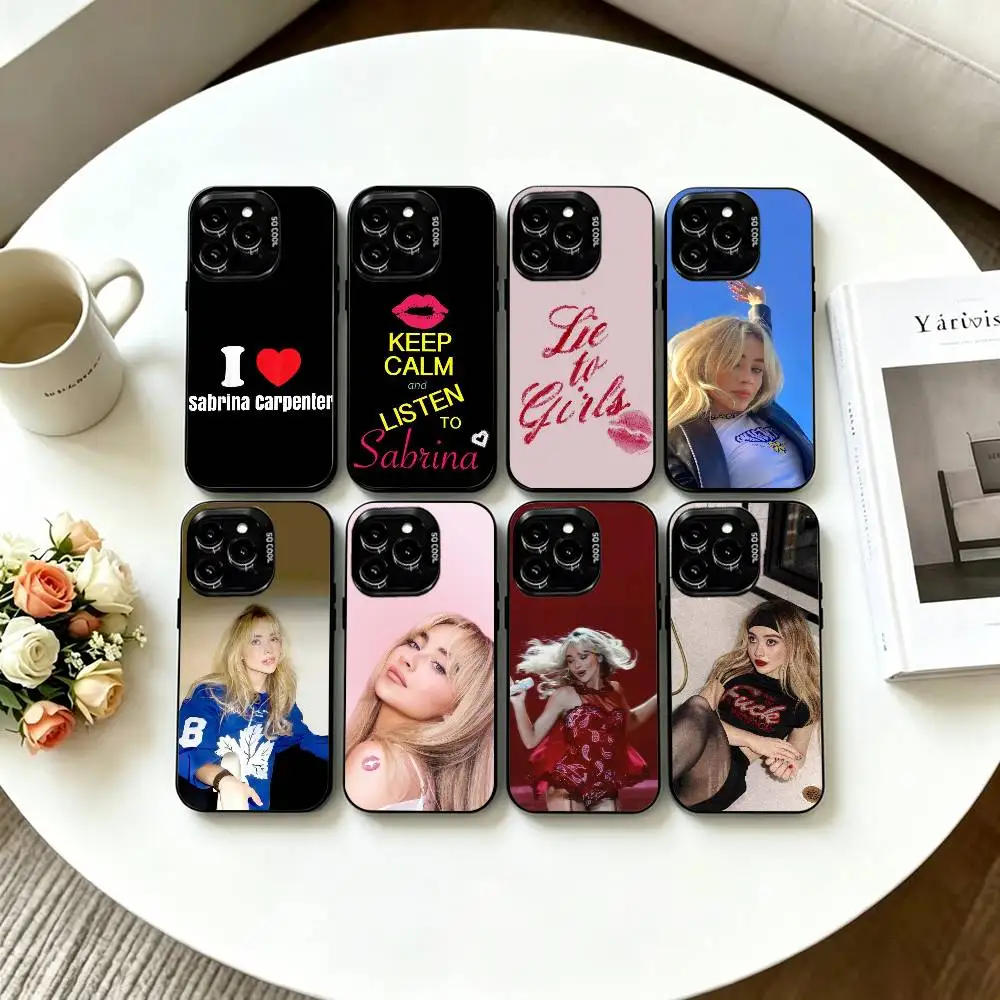 

Singer S-Sabrina C-Carpenter Phone Case For iPhone 17,16,15,14,13,12,11 Plus,Pro Max,XS,Colorful Silver Phone case Funda Cover