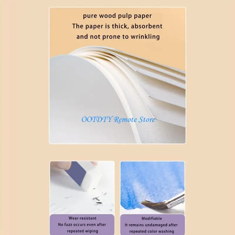 

Travel Watercolor Journal 20 Sheets Pocket Hardcover Watercolor 6x6cm