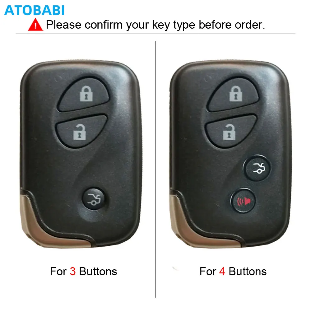 ATOBABI Leather Car Key Case Keychain For Lexus LX570 GX460 RX270 RX350 RX450 LS460 LS600H ES350 GS300 IS250 IS350 Remote Cover