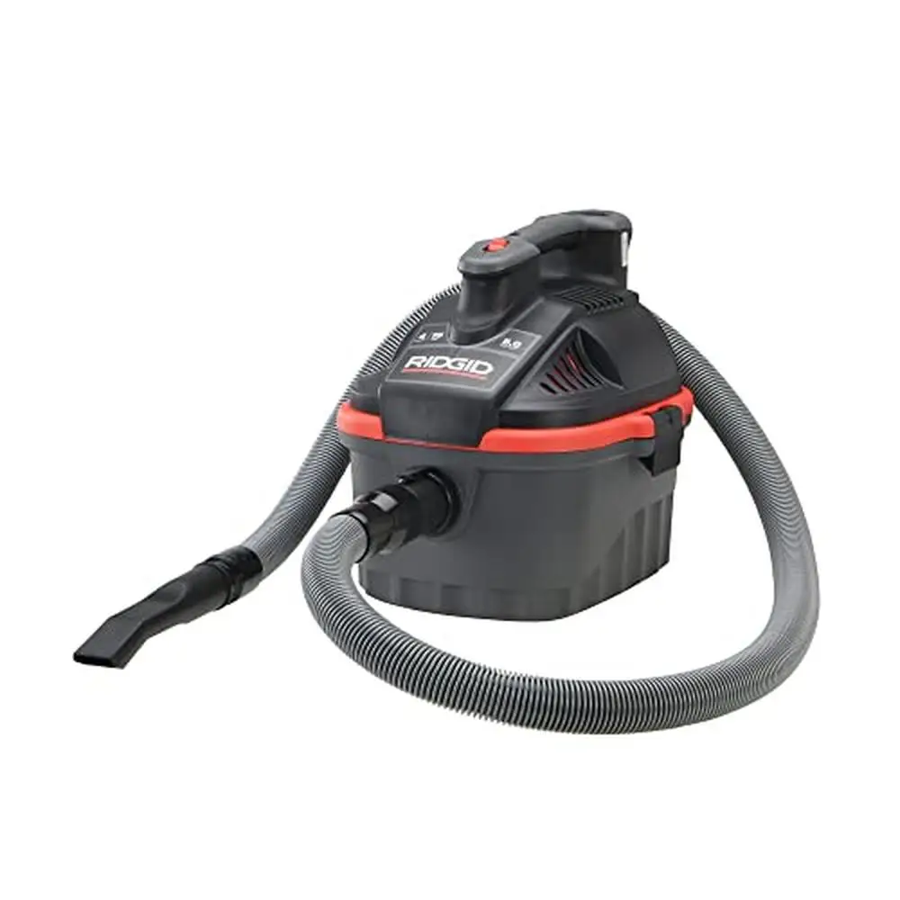 

Portable 4-Gallon Wet/Dry Vacuum Cleaner 5.0 Peak-HP Motor Onboard Hose Nozzle Fine Dust Filter Cartridge Carry Handle 20-ft.