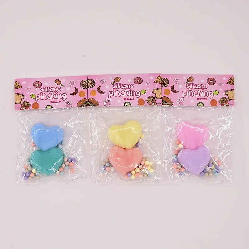 Jouets de dessin animé doux à presser pour enfants, ours mignon, lapin d'amour, coeur, jouets à rebond lent