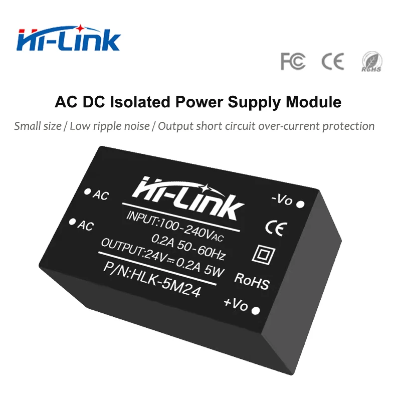 ACDC Step Down Converter Manufacturer of 5M03 5M05 5M09 5M12  5M15 5M24 Hi Link 3.3V 5V 9V 12V 24V Isolated Power Supply Module