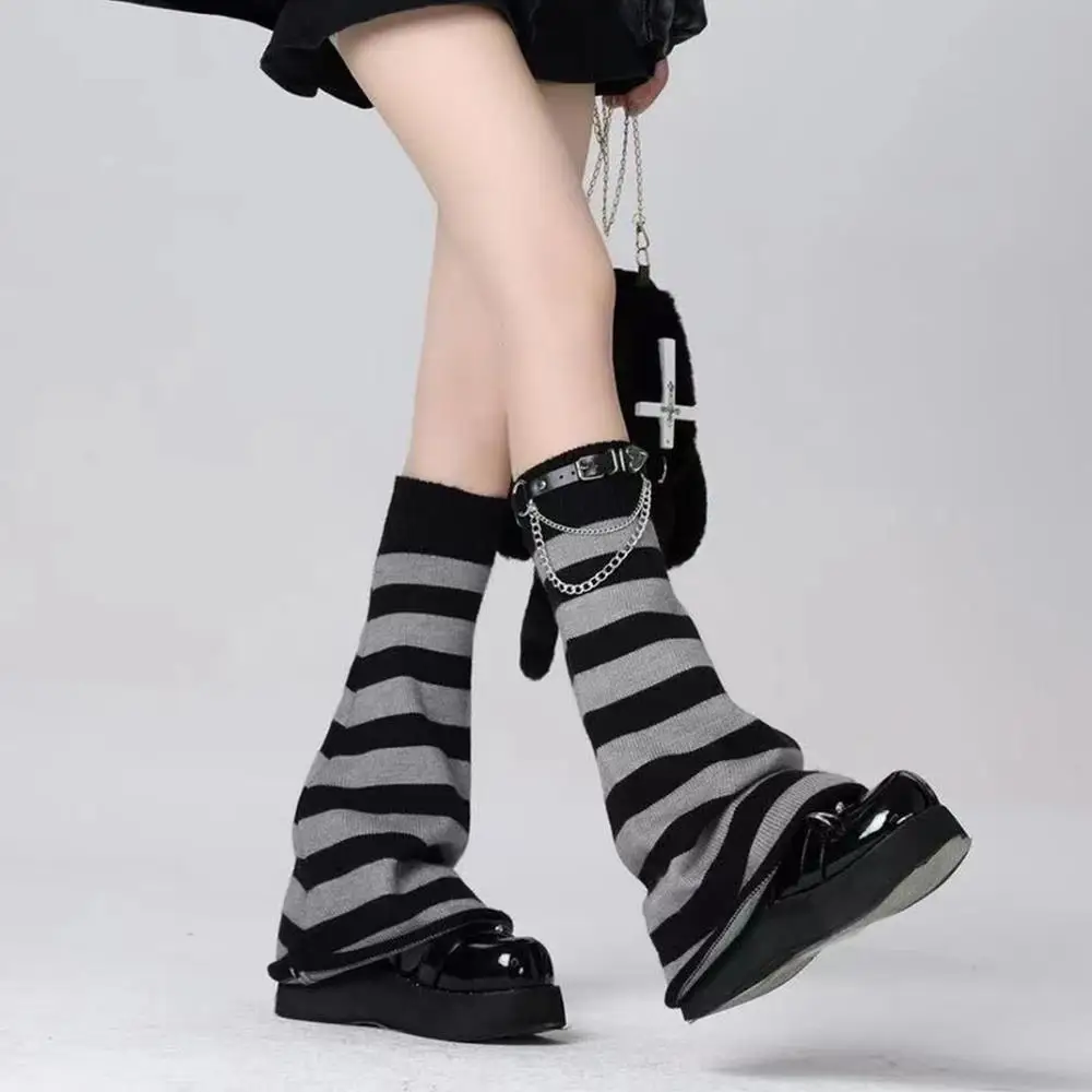 

Y2K Spicy Girls Гольфы JK Bubble Socks Грелки для ног Панк-цепочка Кожаная пряжка Harajuku Лолита Гетры Носки