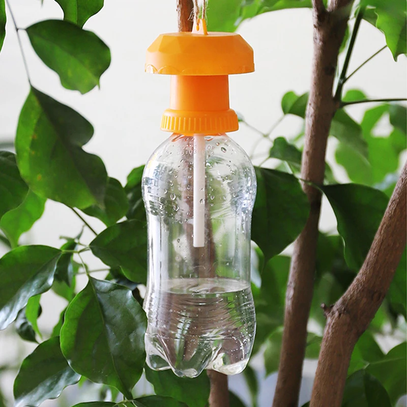 Useful Yellow Fruit Fly Trap Killer Plastic Cap Orchard Insect Drosophila Catcher Anti Pest Control Attracting Trapping Agent