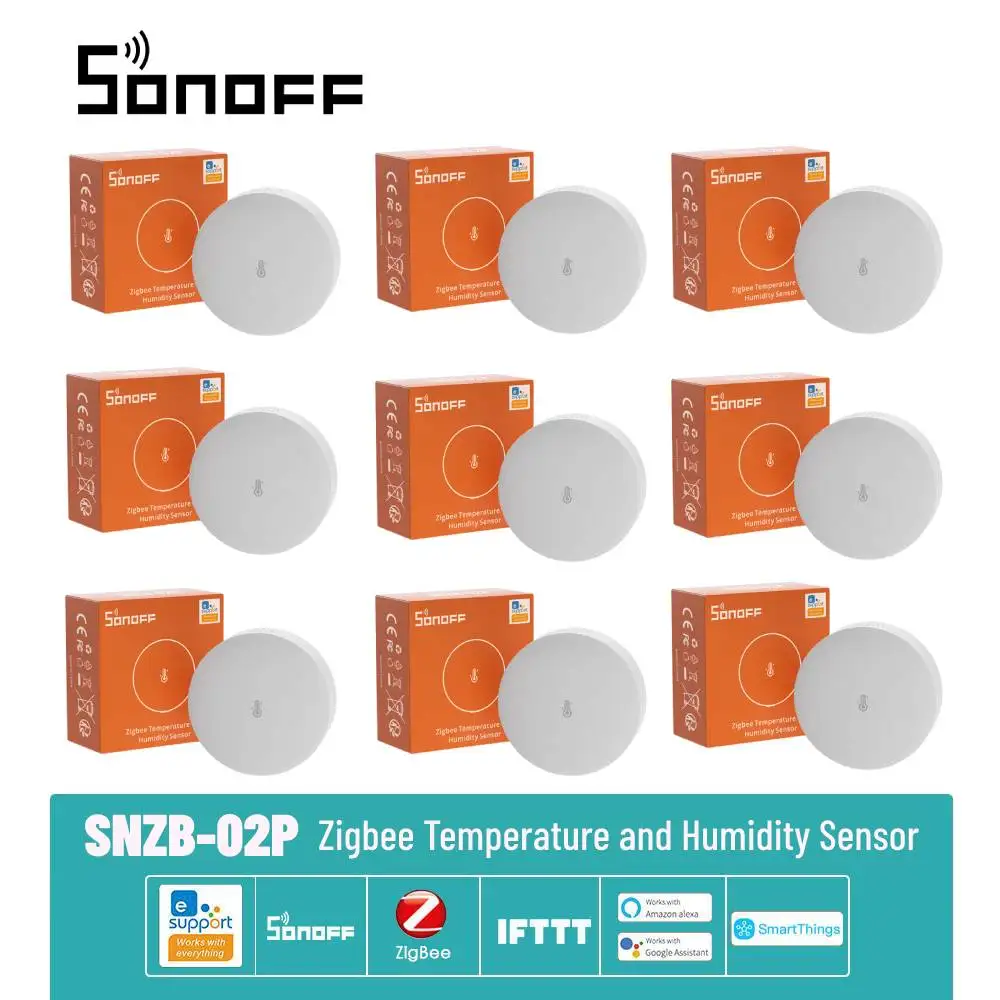SONOFF SNZB-02P Zigbee Temperature And Humidity Sensor Smart Home Thermometer Detector Work With Alexa Google Home Zigbee Bridge