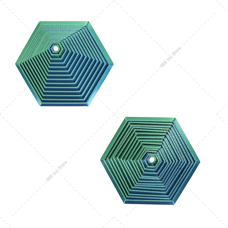 3D Printed Hexagonal Finger Spinner Fidget Toy Stress Relief Screw Toys