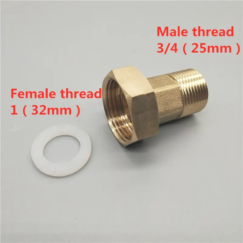 1/2" 3/4" BSP Stecker auf 3/4" 1" BSP Innengewinde Messing Rohrverschraubung Adapter Koppler Anschluss für Wasserzähler