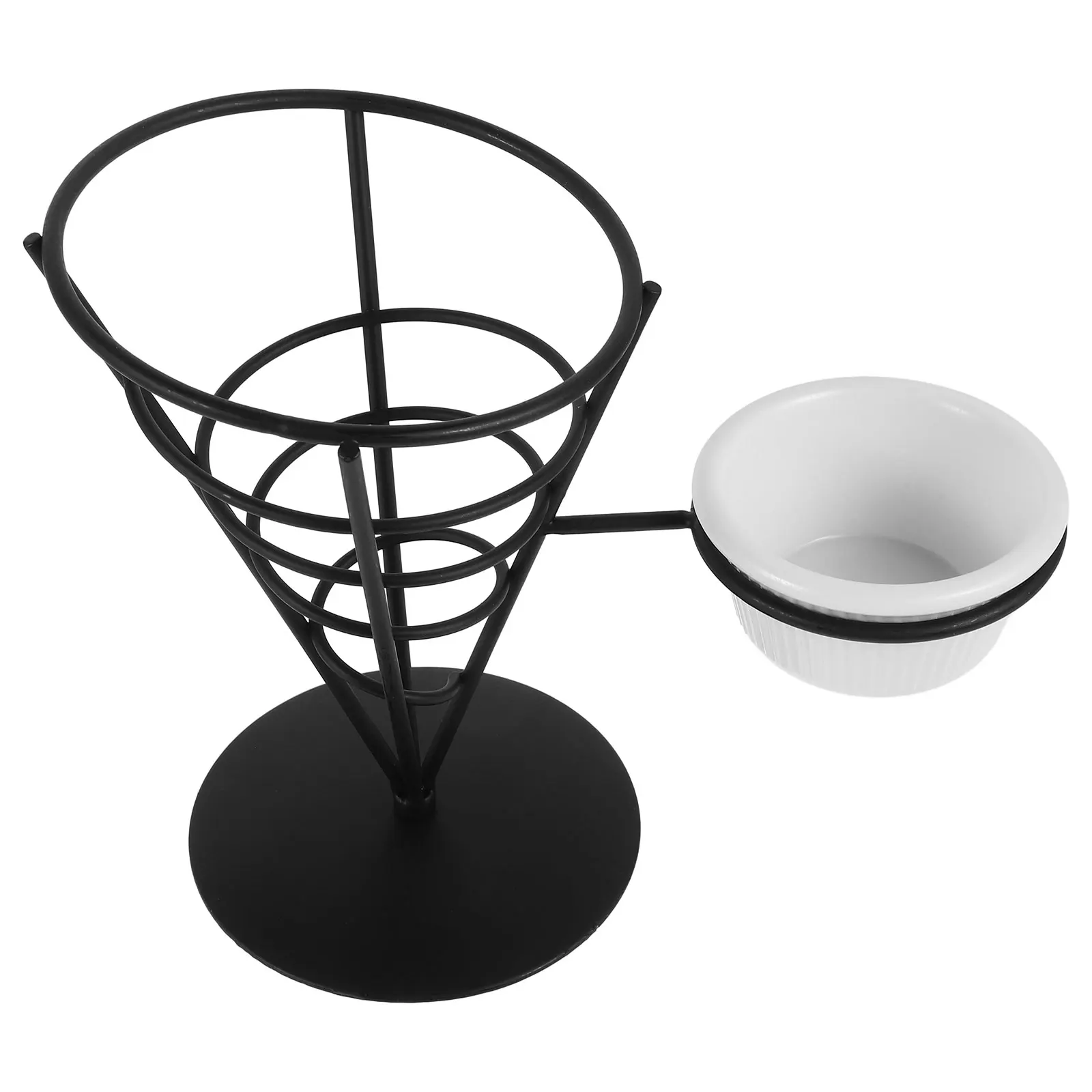 

French Fries Cone Holder Sloping Snack Rack Iron Restaurant Tableware Multi use Basket Chips Fried Chicken Kitchen Bar