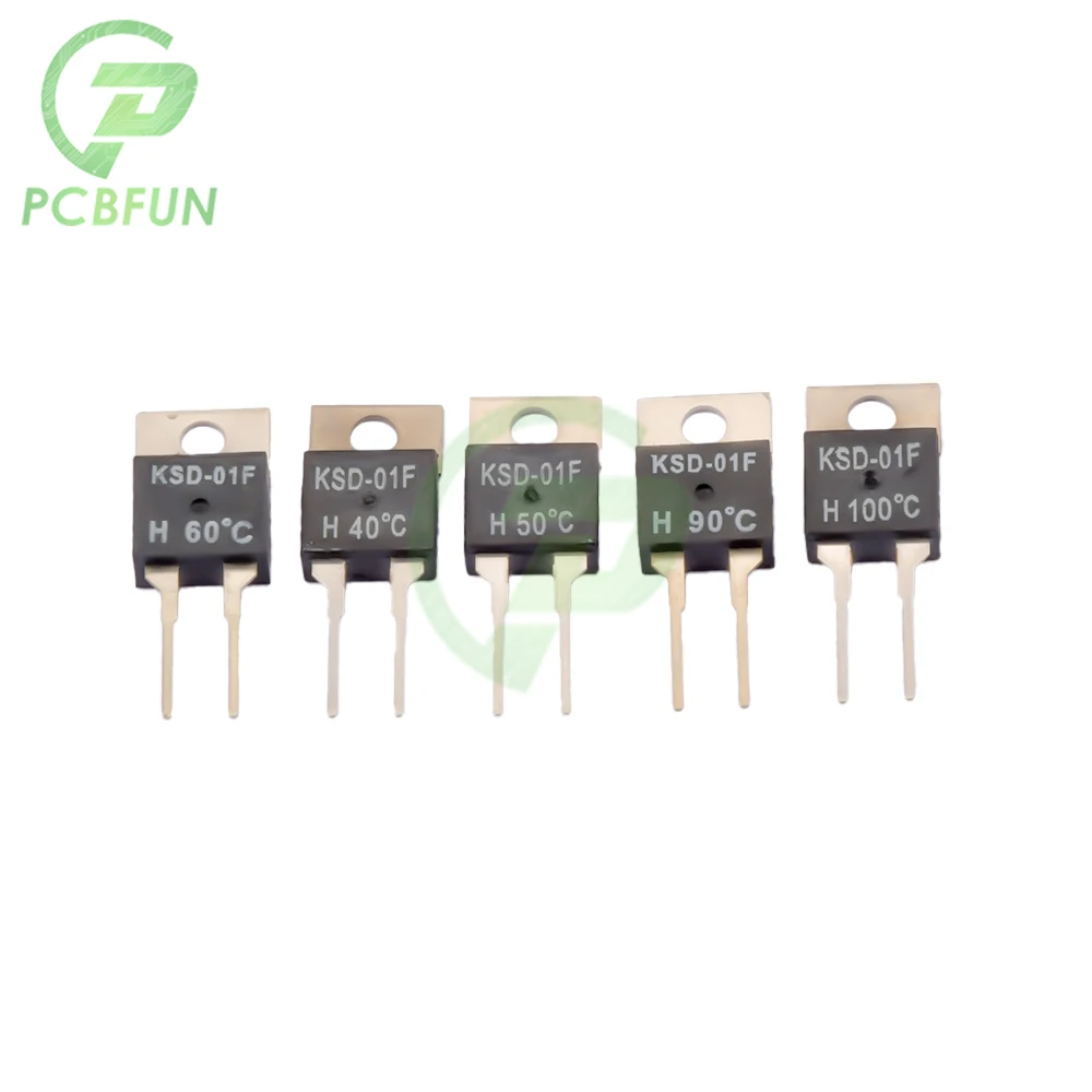 KSD-01F Normally Open Closed Original Chip Temperature Sensor 2A Thermal Switch Chip 40/45/50/55/60/65/70/75/90/95/100/105/110 ℃