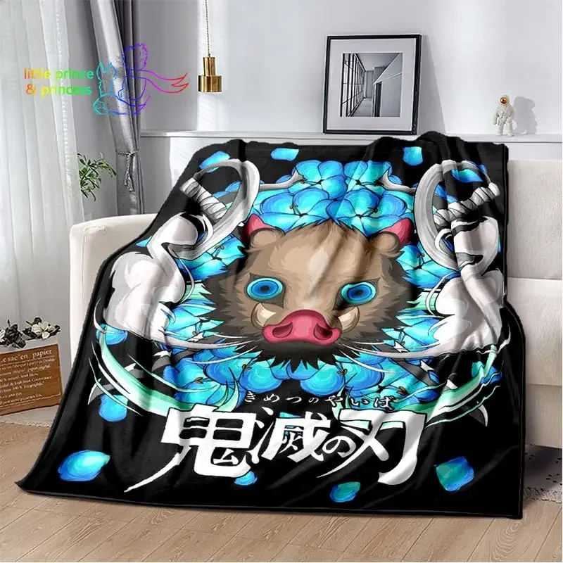 Hashibira Inosuke Demon Slayer Character Anime Blanket Lightweight Comfortable Soft Breathable Ultra Warm Blanket Bedding Travel