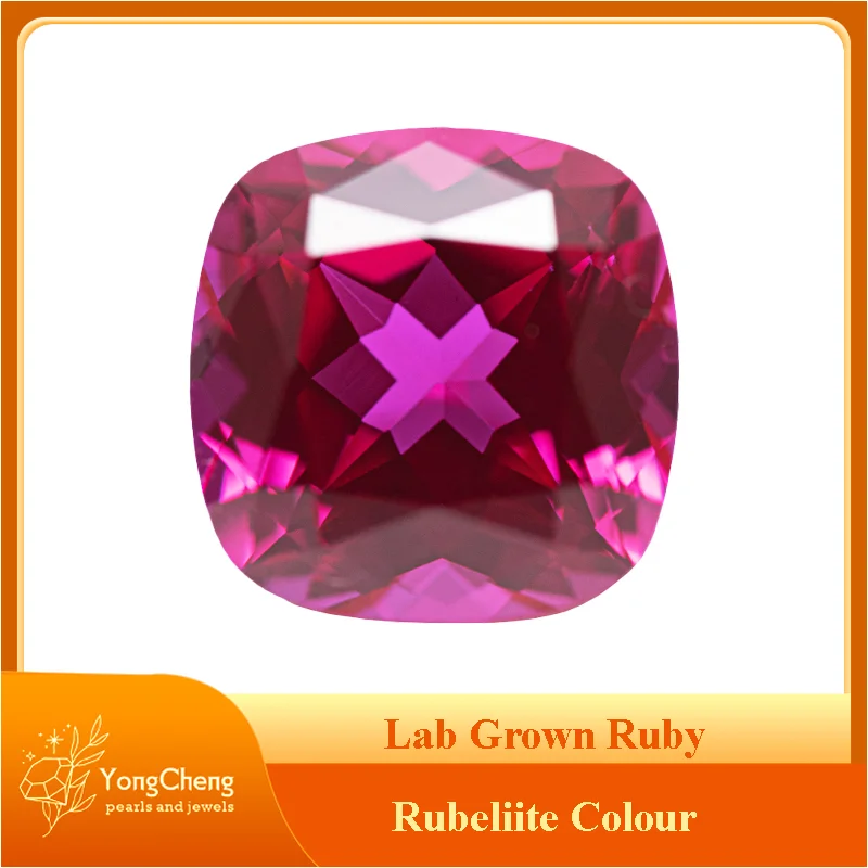 

Lab Grown Ruby Square Cushion Shape Rubeliite Colour VVS1 Selectable AGL Certificate Charms Beads Diy Jewelry Making Materials