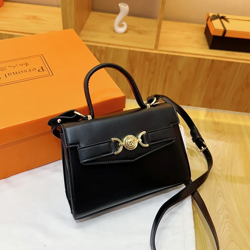 

Шикарная простая классическая кожаная сумка-тоут для женщин с однотонным винтажным стилем большой вместимости и просторным дизайном