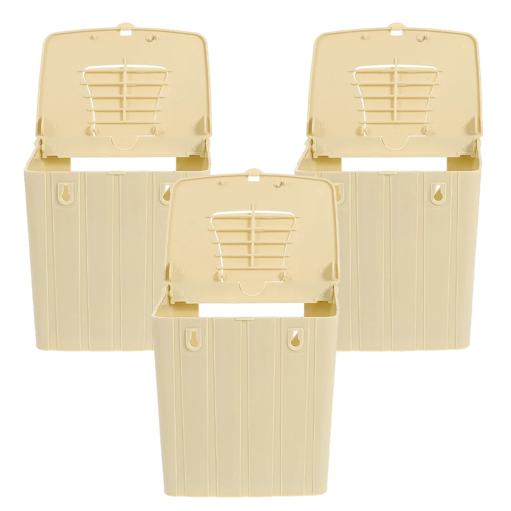 

3pcs Bird Breeding Box Plastic Cage Parakeet Hatching House Pet Supply Small Parrot Nesting Box Hanging Bird Hut Courtyard