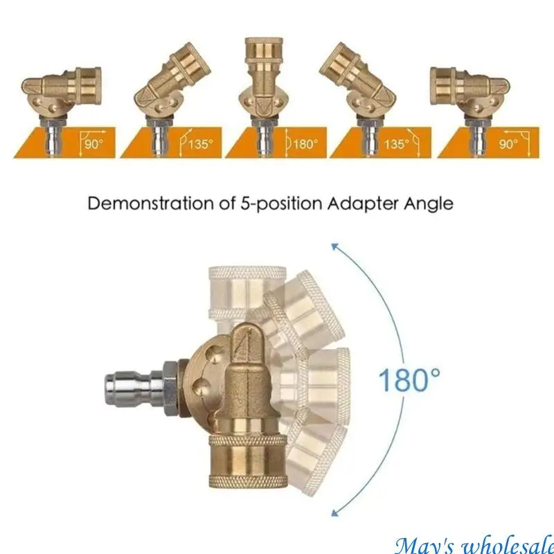 

Ударопрочная муфта для мойки высокого давления с вращающимся соединением, резьба 1/4 для длительной очистки мойки высокого 448A
