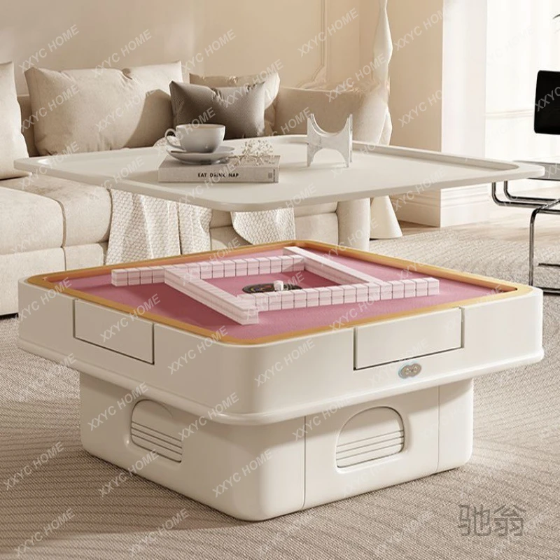 

Pink Mahjong Table tavolino automatico All-in-One Machine Dual-Use Living Room Home sollevamento multifunzione