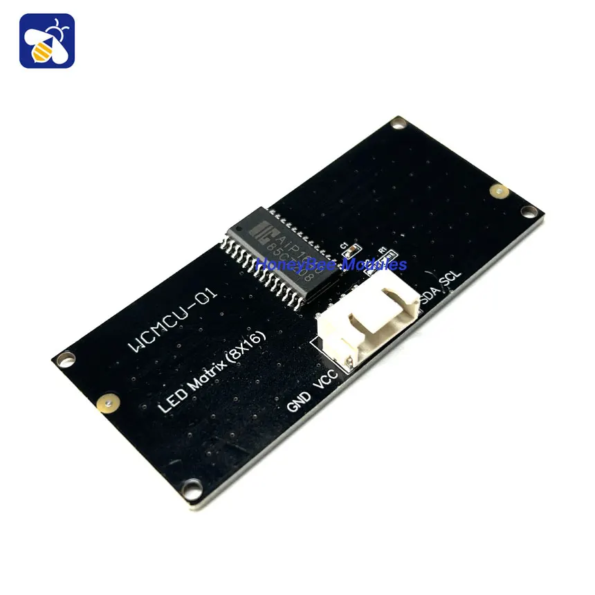 8*16 matrix LED light display module I2C communication 3.3-5V for ArduiynoMicrobit