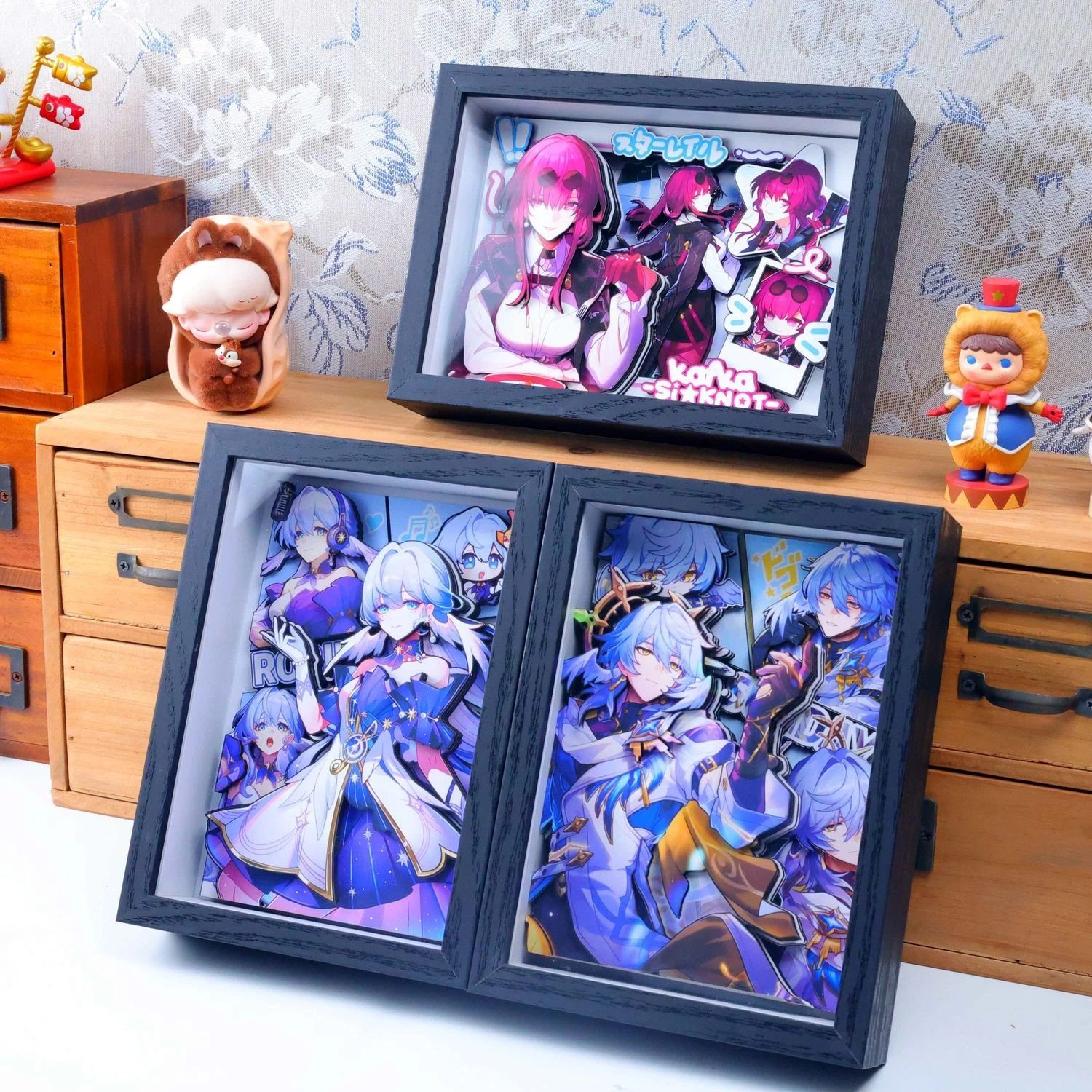 Honkai:Star Rail 3D Paper Carving Painting Kafka Khaslana Decorative Painting Desk Decor Game Star Rail Fans Birthday Gift