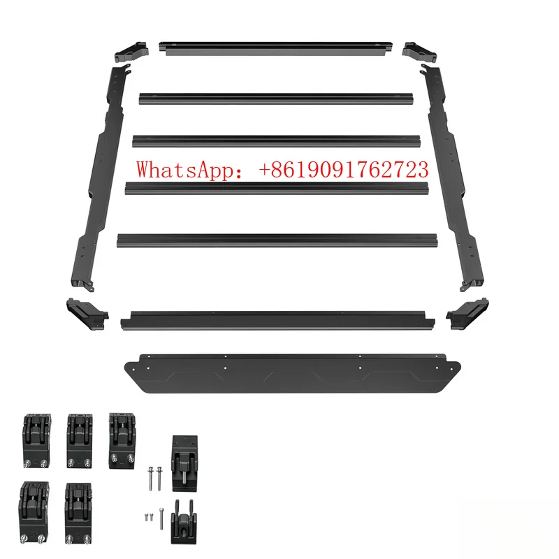 Roof rack for cargo, with extended top rack bracket