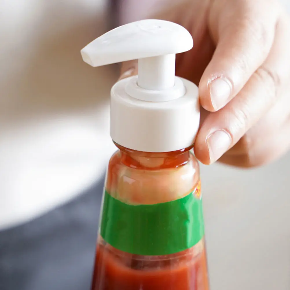 

10 комплектов насадок-помп для бутылок с соусом из устриц, пластиковые насадки-дозаторы для кетчупа и сиропа, улучшенные, простые в использовании, компактные