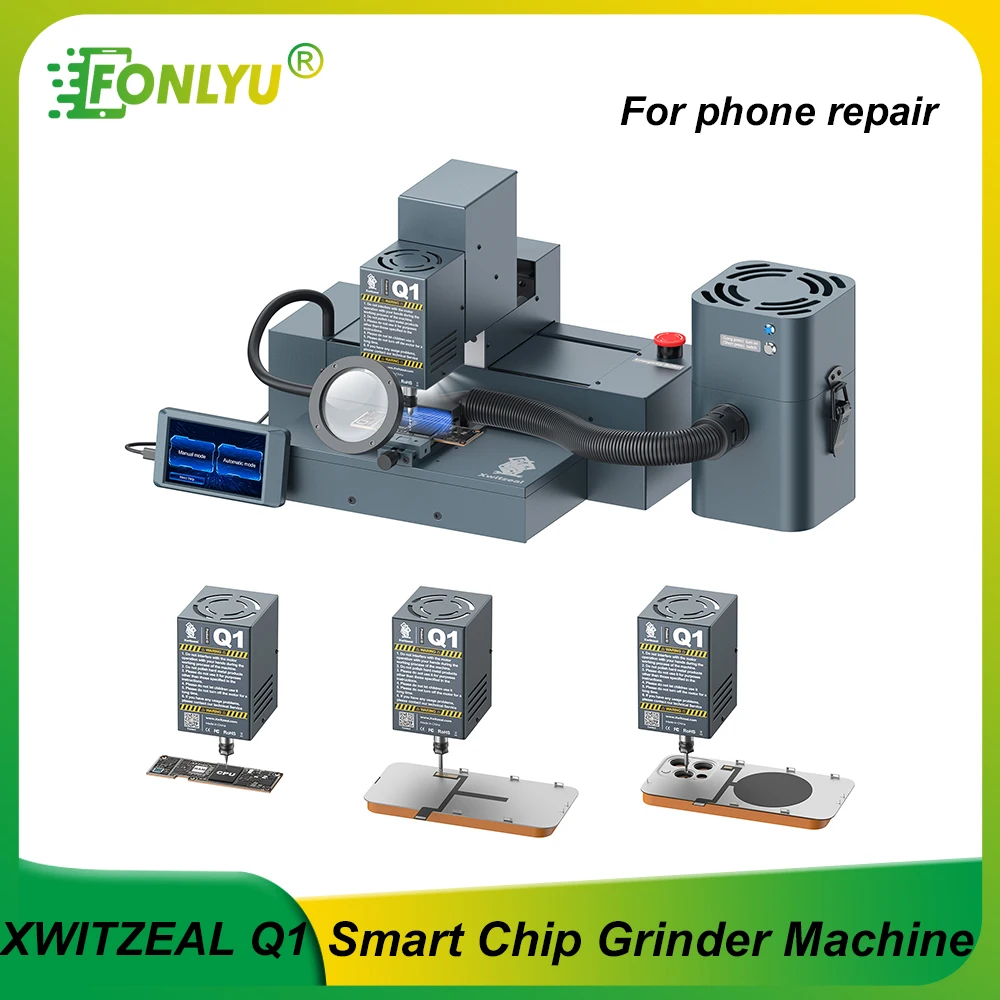 XWITZEAL Q1 rettificatrice automatica per Chip CNC per iPhone 13 14 15Pro Android Touch IC strumento di riparazione del telefono per lucidatura del