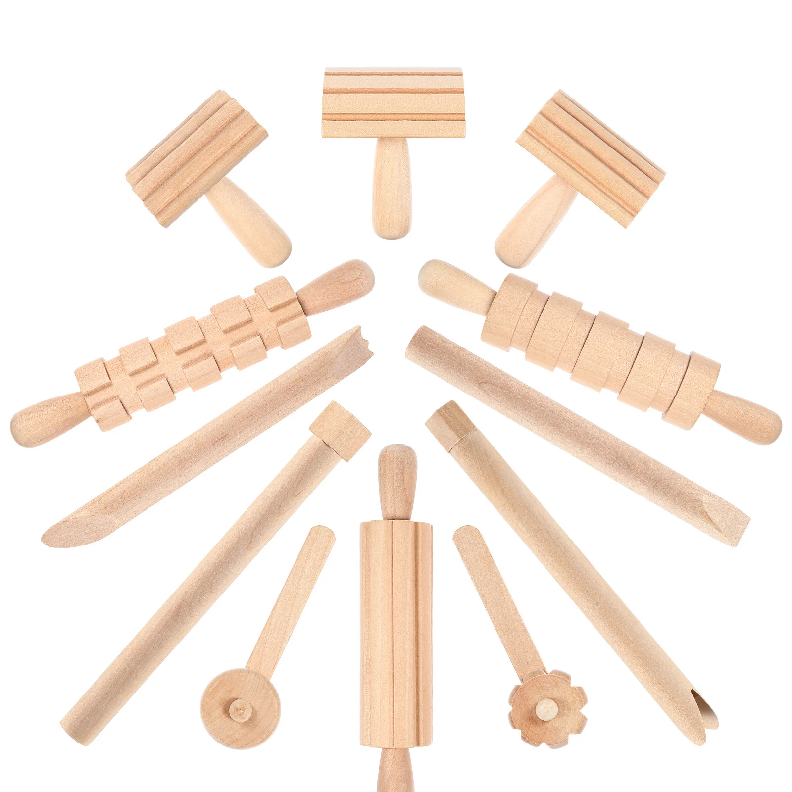 1 مجموعة 1 مجموعة أدوات الطين الخشبية للأطفال النمذجة النحت عدة السلس آمنة للفخار تجفيف الهواء بوليمر العجين الطين طقم أدوات #1