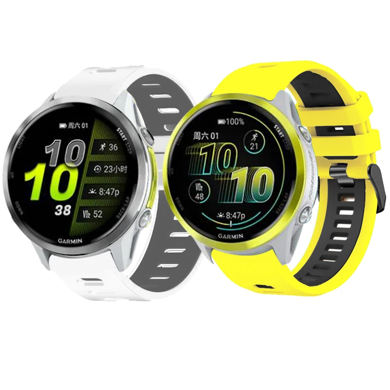 22mm armband Für Garmin Forerunner 265 570-47mm 970 745 255 Musik Armband Armband Für Vivoactive 4 Venu 2 3 Silikon Band