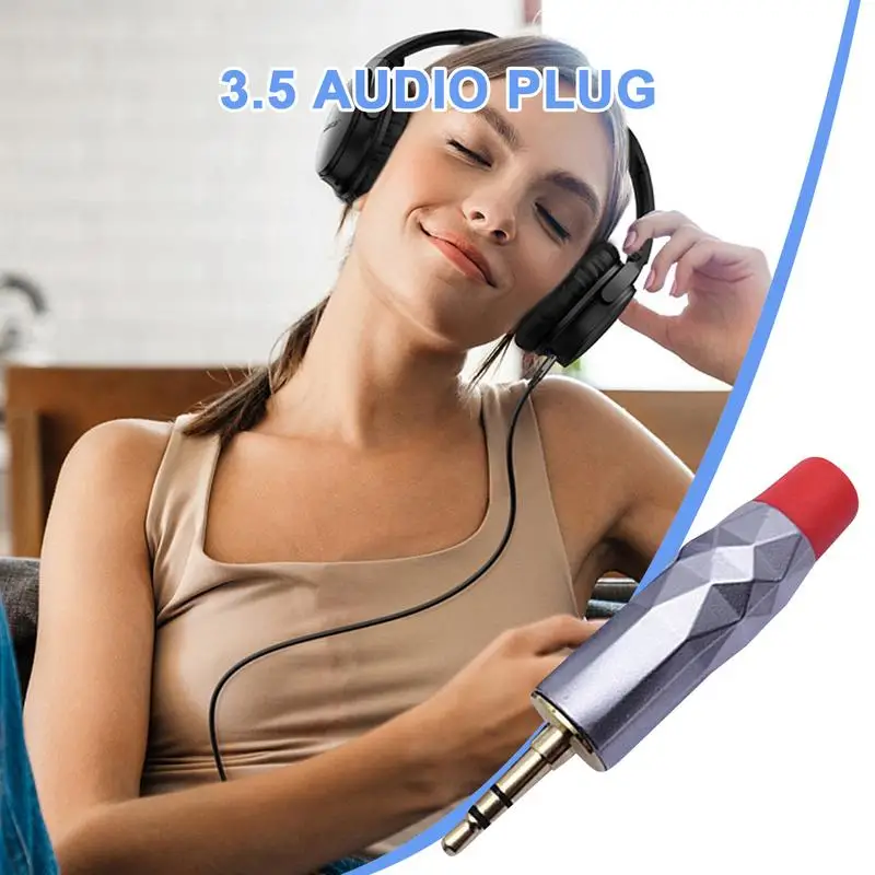 Адаптер аудиоразъема Кабельный разъем 3,5 мм Позолоченный разъем Двухканальный аудиоразъем Разъем для стереомикрофона