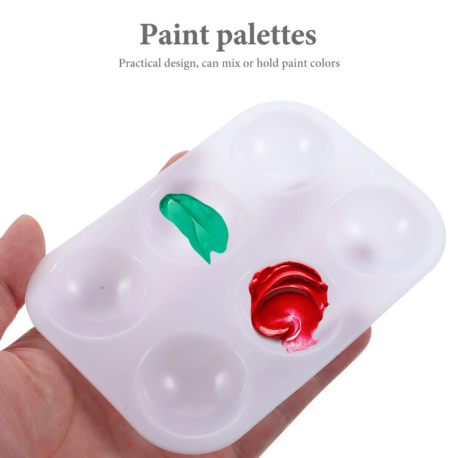 

12pcs Plastic Watercolor Compact Mixing Trays Portable Art Supplies for Students Artists Lightweight Color Palette