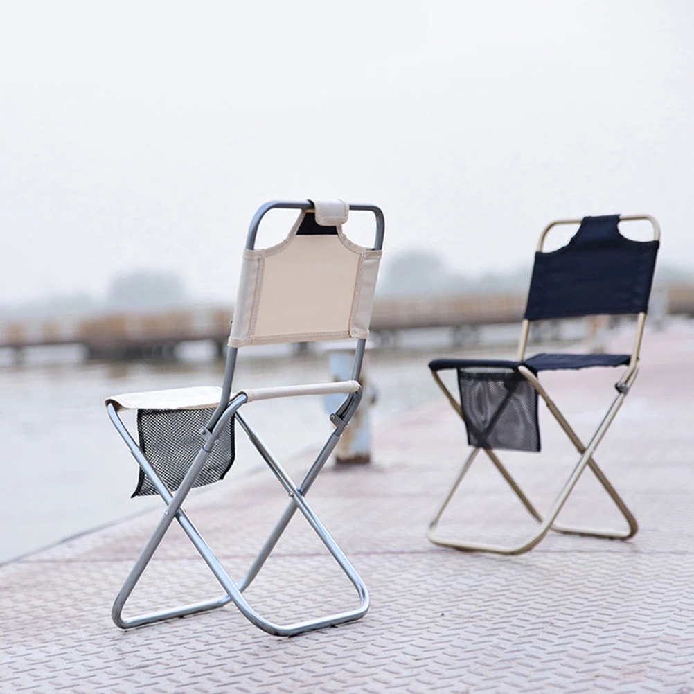 

Folding Chair Durable Sturdy Long Time Use Carry Camping Fishing Garden Travel Beach Picnic Fold Chairs Black
