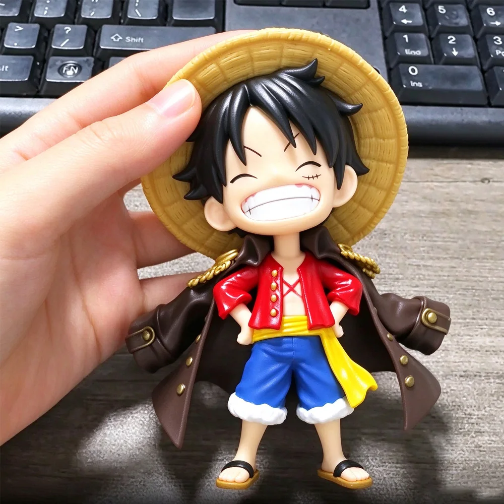 One Piece Luffy Figure with Cape, Battle Version, Anime Peripheral Toy, Desktop Collectible Gift Model Statue