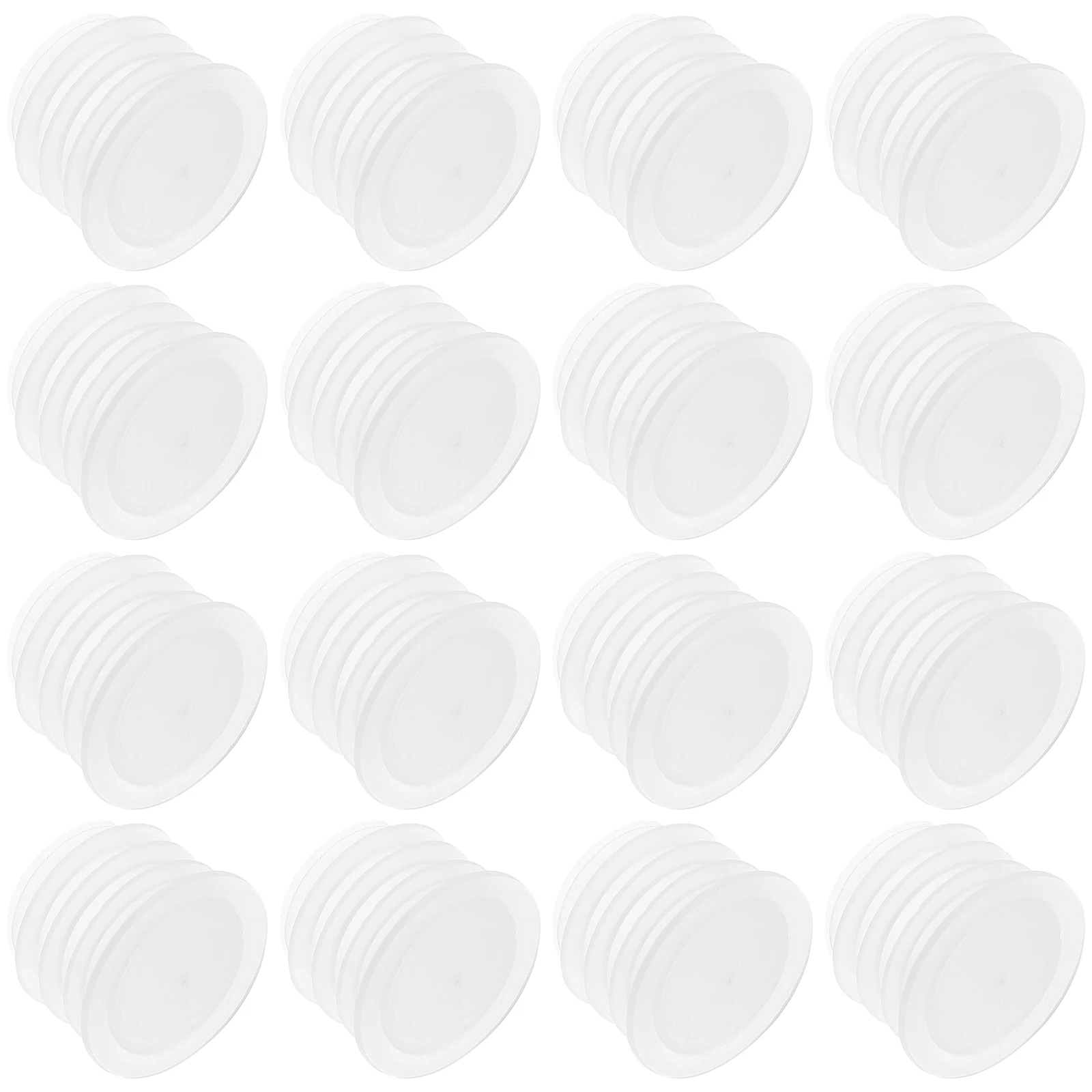 

100pcs 100 Transparent PE Bottle Stoppers 0.67~0.75 Inch Salt Pepper Shaker Caps Replacement Hole Plugs for Lab Wine Bottles