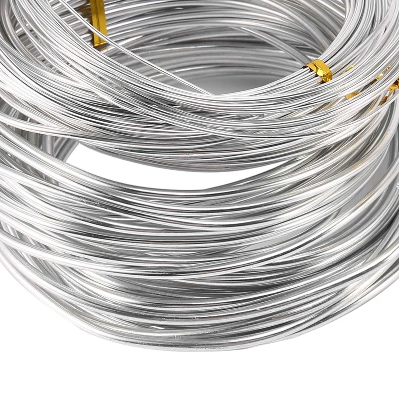 Silver Aluminum Craft Wire 1 Mm 1.5 Mm 2 Mm 2.5 Mm And 3 Mm In Thickness Aluminum Wire Rolls For DIY Sculpture And Craft