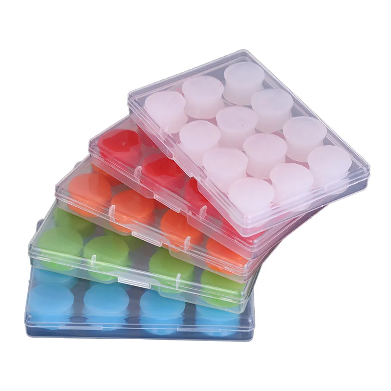 6/12PCS Silicone Ear Plugs Noise Reduction Sleep Anti Canceling Sound Insulation Earplug Protection Sleeping Reusable Ear Plugs