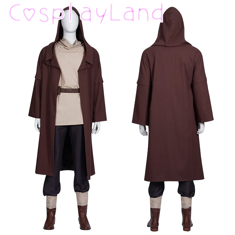 

Movie Star Cosplay Wars Obi Wan Kenobi Cosplay Costume Jedi Robe Adult Men Halloween Obi Wan Kenobi Costume Outfit Custom Made